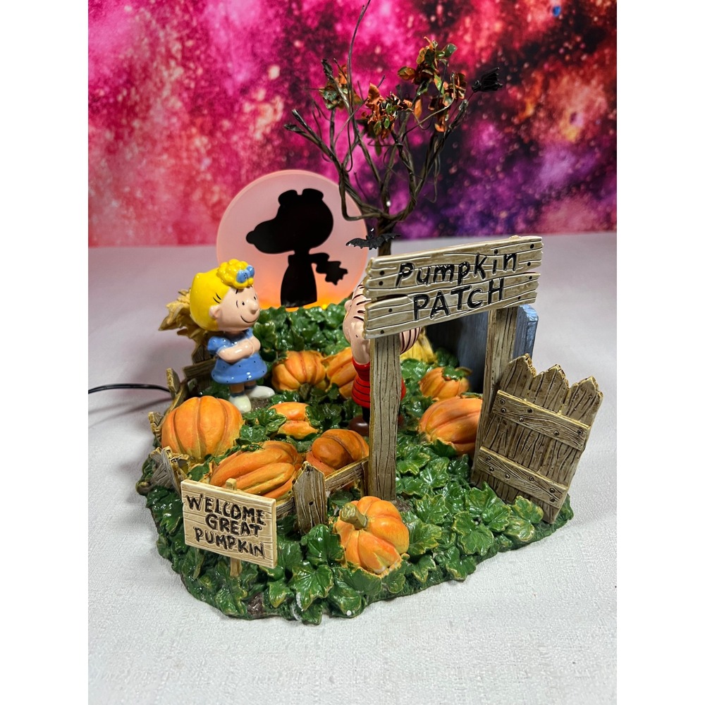 Dept 56 Peanuts It's The Great Pumpkin Lighted Scene 2004 Halloween 5659095